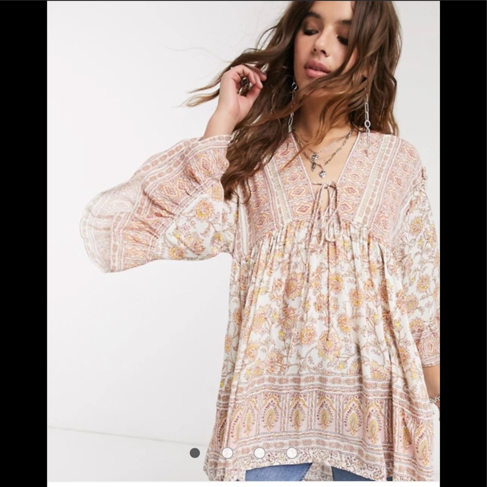 ⬇️NWT Free People Moonlight Dance Printed Tunic - Picture 3 of 16